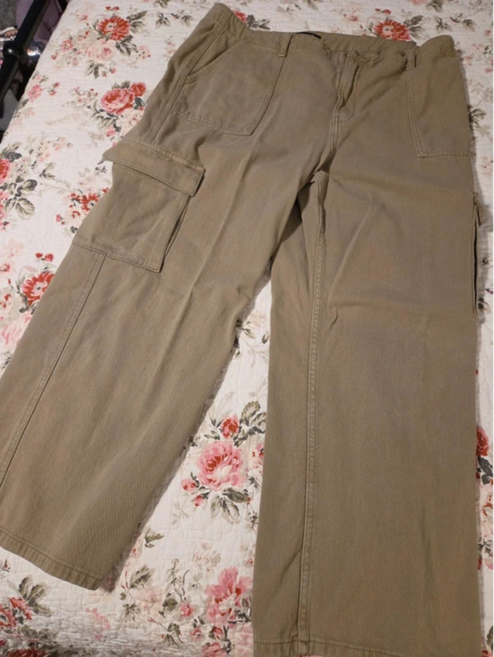 Broadway khaki cargo denim pants